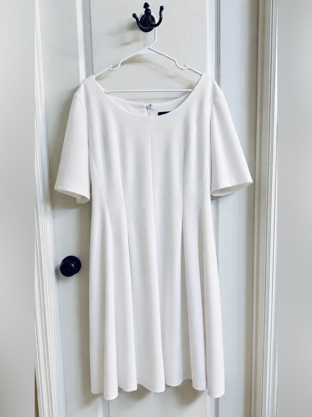 Kasper White Midi A-Line Dress